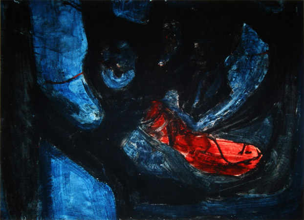 Michael Kravagna - Oil on paper on wood, 100x140, 1987