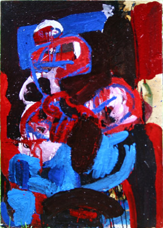 Michael Kravagna - Acrylic,pigments on paper, 140x100, 1982