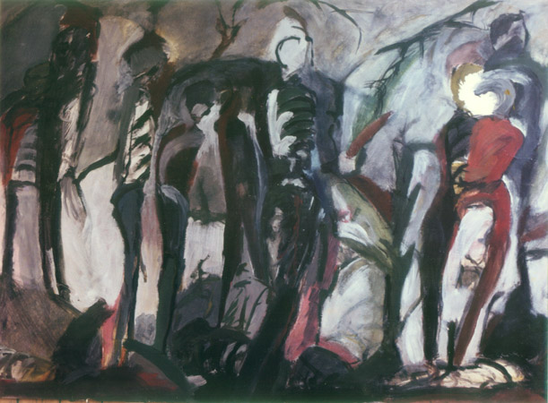 Michael Kravagna - Acylic,pigments on paper, 150x200, 1982