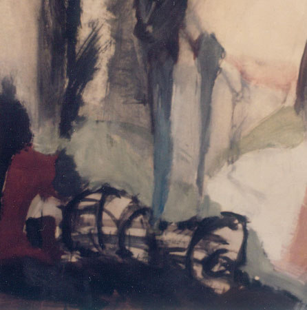 Michael Kravagna - Acrylic,pigments on paper, detail, 150x300, 1982