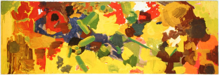 Michael Kravagna - Eggtempera on canvas, 50x160, 1989