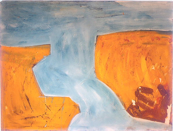 Michael Kravagna - Casein on paper on canvas, 100x130, 1987