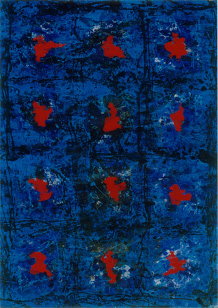 Michael Kravagna - Acrylic and oil on papier on canvas, 100x70, 1994