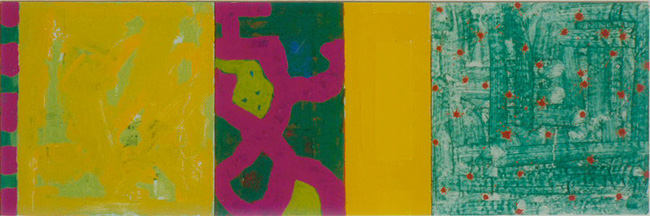 Michael Kravagna - Eggtempera on canvas, 45x135, 1993