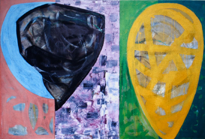 Michael Kravagna - Eggtempera on canvas, 140x190, 1988-1991