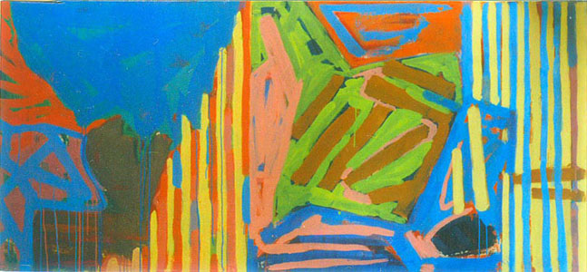 Michael Kravagna - Eggtempera on canvas, 80x160, 1989-1991
